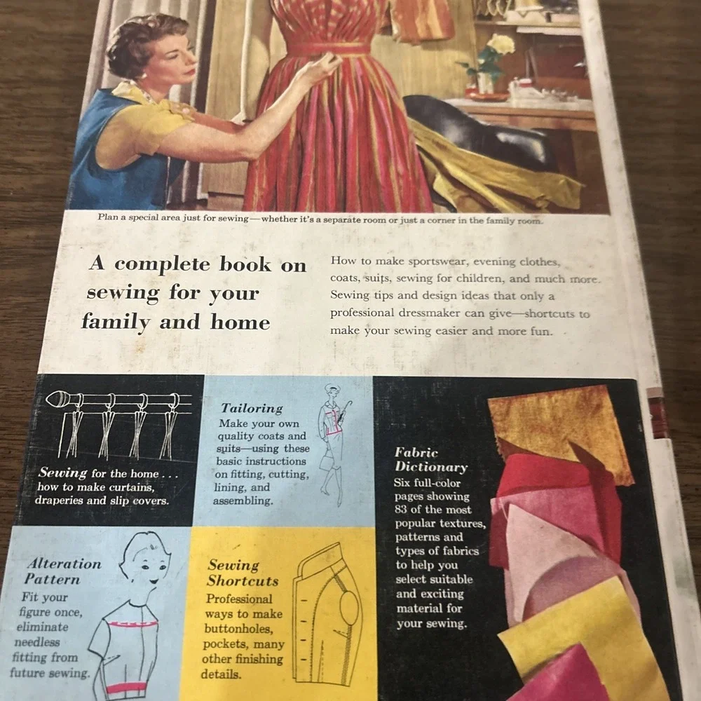 2 Vintage Better Homes & Gardens Sewing Books 1961 & 1964 Hardcover Sewing Lot